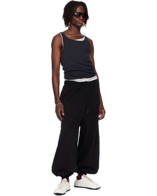 Lu'u Dan Black Baggy Bontan Sweatpants for men