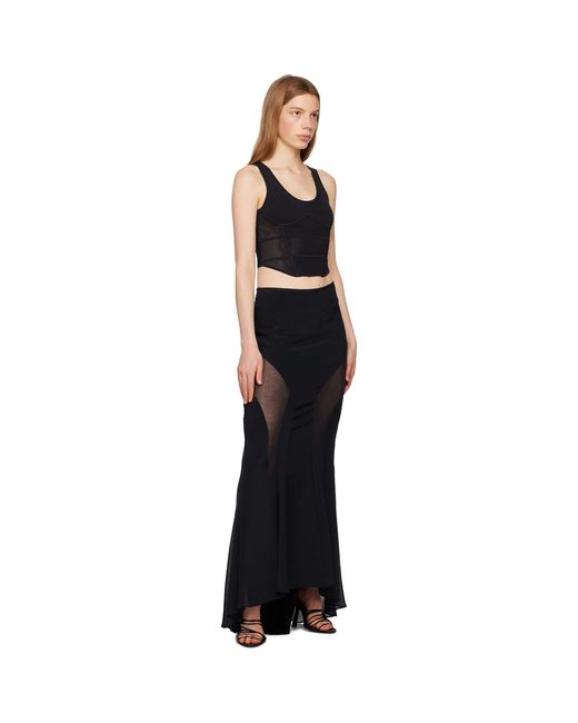 Dion Lee Black Corset Tank Top