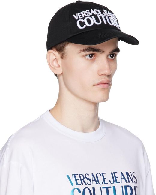 Versace White Black Logo Cap for men