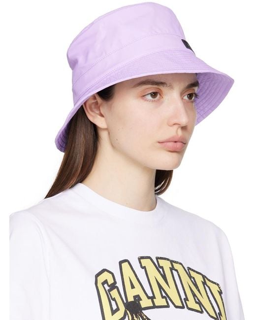 Ganni Multicolor Purple Recycled Tech Bucket Hat