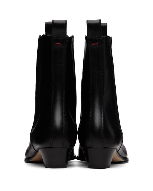 Aeyde Black Kiki Leather Chelsea Boots