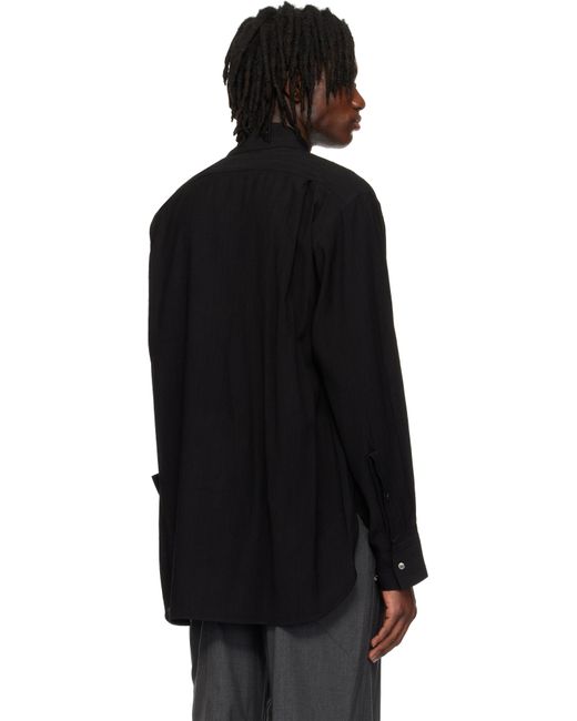 メンズ CMMAWEAR ブラック-Curve シャツ Black
