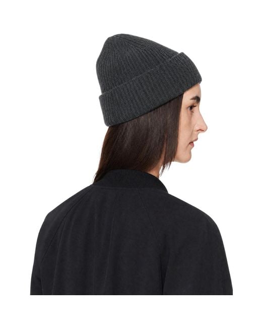 Maison Kitsuné Black Fox Head Large Beanie