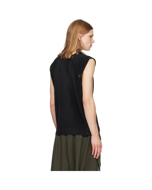 Homme Plissé Issey Miyake Black Stone Cloud Tank Top for men