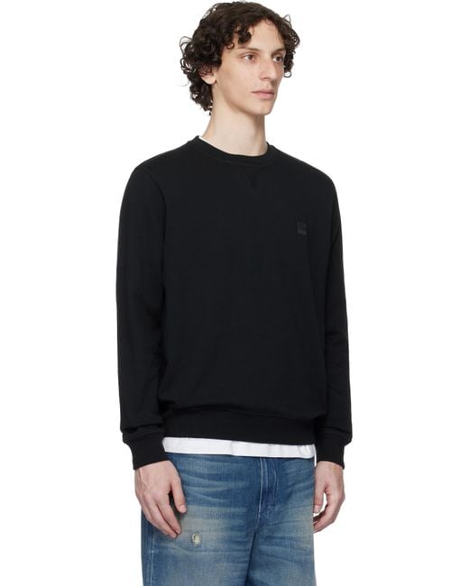 Boss Black Regular-Fit Logo Patch Sweatshirt for men