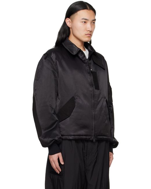 メンズ Y-3 ブラック Nylon ボンバージャケット Black