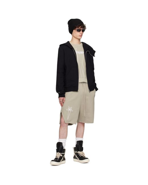 Rick Owens Black Champion Edition Mountain Hoodie for men