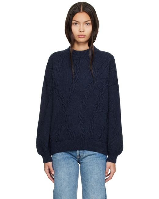 Anine Bing Blue Navy Mike Sweater