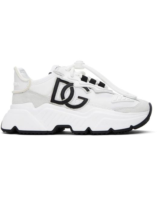 Dolce & Gabbana Dolce&gabbana White Mixed-material Daymaster Sneakers