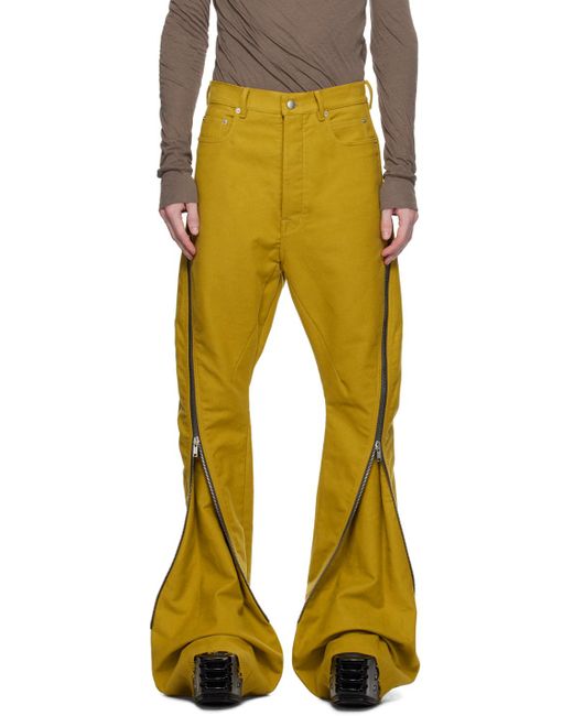 Rick Owens Yellow Bolan Banana Jeans for men