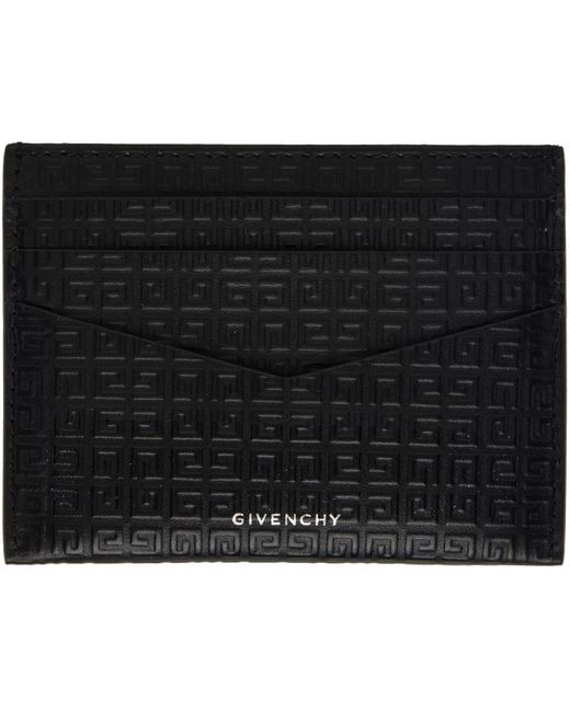 Givenchy Green Black 4g Micro Leather Card Holder for men