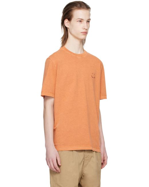 PS by Paul Smith Orange Happy T-shirt for men