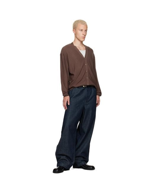 Lemaire Brown Relaxed Twisted Cardigan for men