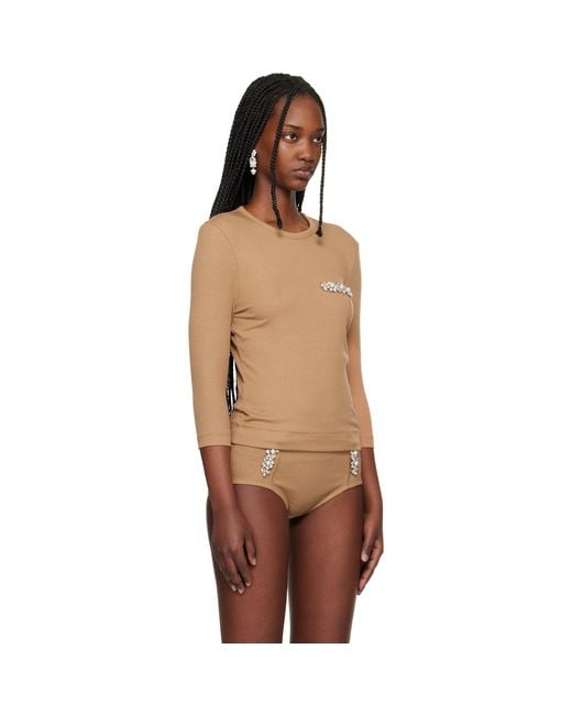 Simone Rocha Multicolor Embellished Underpinning T-Shirt