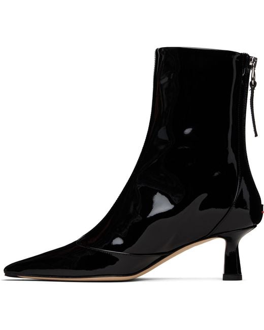 Aeyde Black Sila Patent Leather Boots