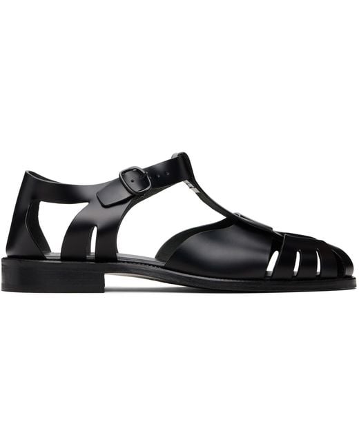Hereu Black Pesca Sandals for men