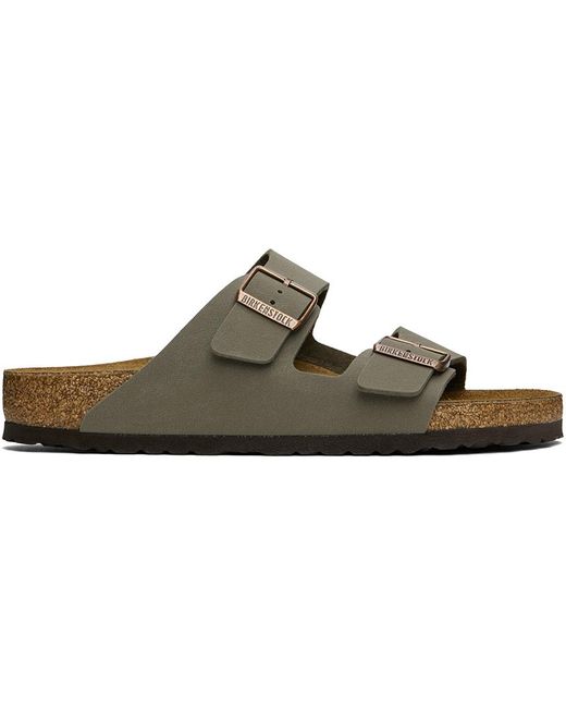 Birkenstock Black Taupe Arizona Sandals for men