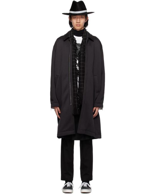 Undercover Black Gray Zip Coat for men