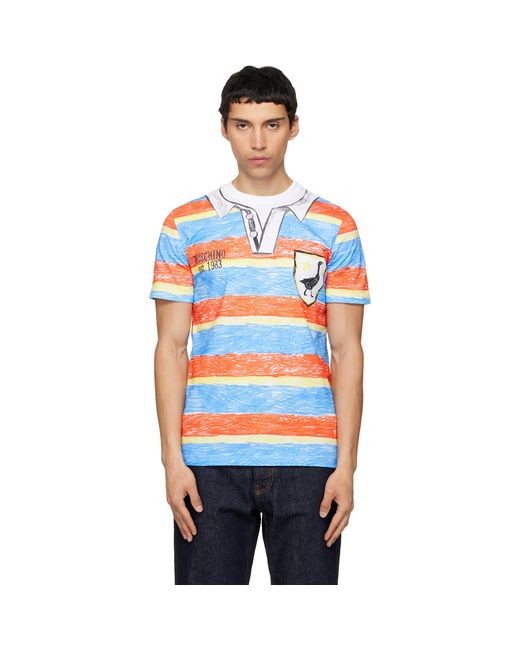 Moschino Orange Sport Inspired T-Shirt for men