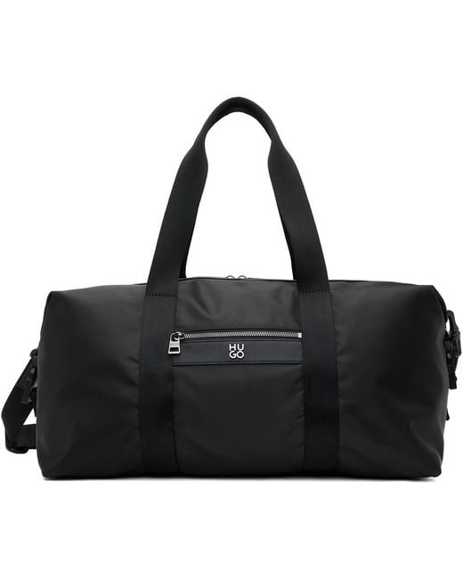 HUGO Black Logo Hardware Duffle Bag for men