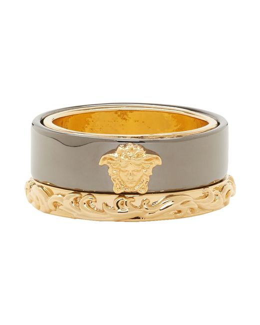 versace two tone ring