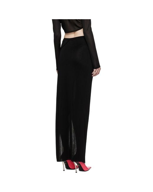 Versace Black Vented Maxi Skirt