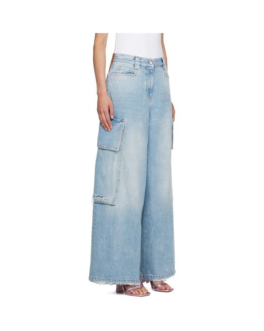 Jean ample bleu Palm Angels en coloris Blue