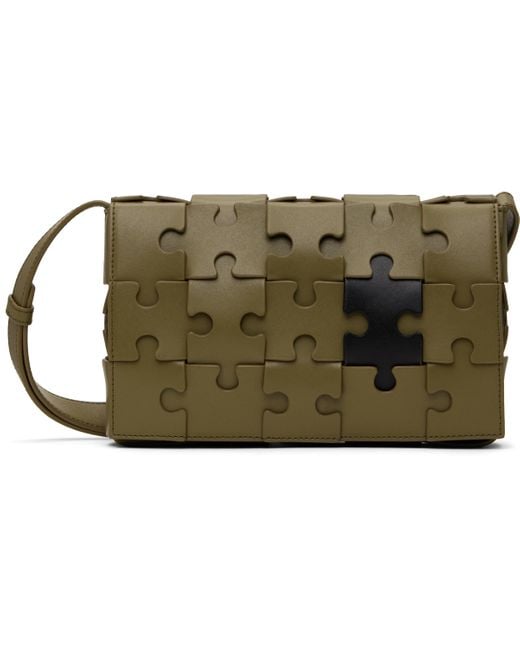 Bottega Veneta Green Khaki Puzzle Urban Bag for men