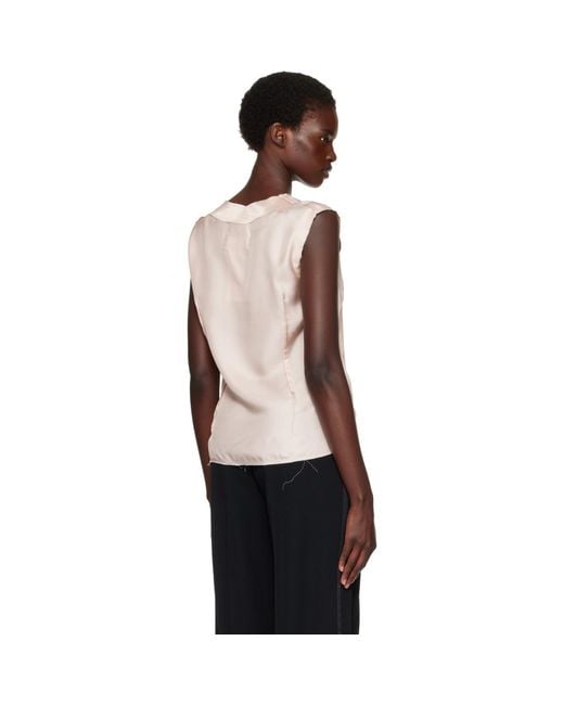 Maison Margiela Multicolor Silk V-Neck Top