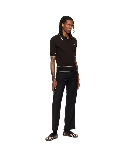 Wales Bonner Black John Smedley Edition Blessings Polo for men