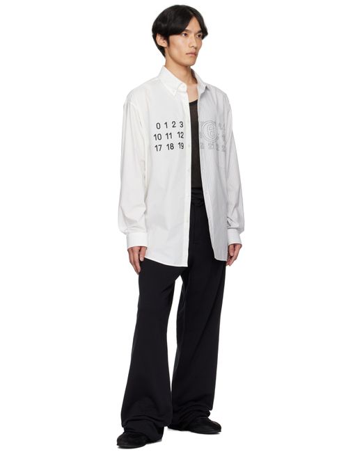 メンズ MM6 by Maison Martin Margiela ブラック コットン スウェットパンツ トラウザーズ Black