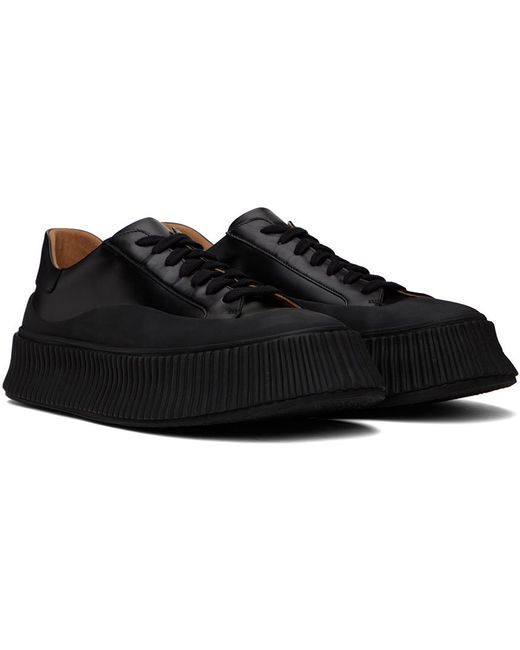 Jil Sander Black Calfskin Low-top Sneakers for men