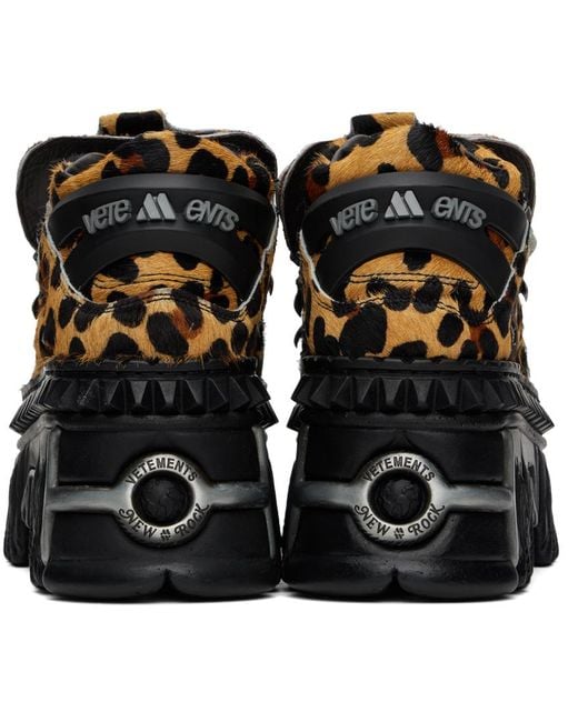 Vetements Black Tan New Rock Edition Platform Sneakers for men