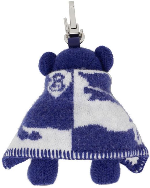 Burberry Blue Thomas Bear Keychain for men