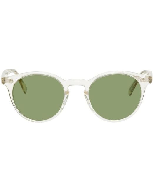 Oliver Peoples Green Yellow Romare Sun Sunglasses for men