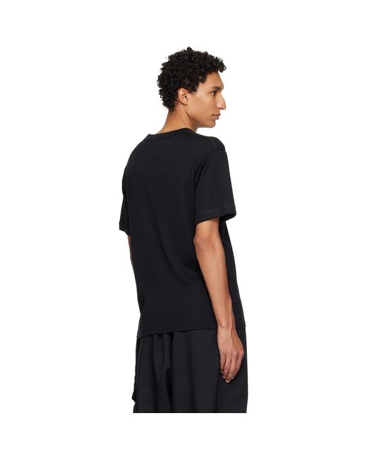Y-3 Black Slim Short Sleeve T-Shirt for men