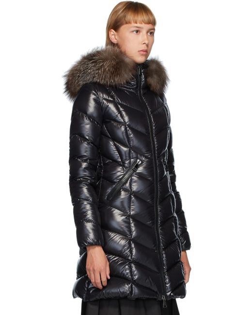 Moncler Synthetic Flumarus Lacque Fox Fur-trim Quilted Down Coat in Black -  Save 7% | Lyst UK
