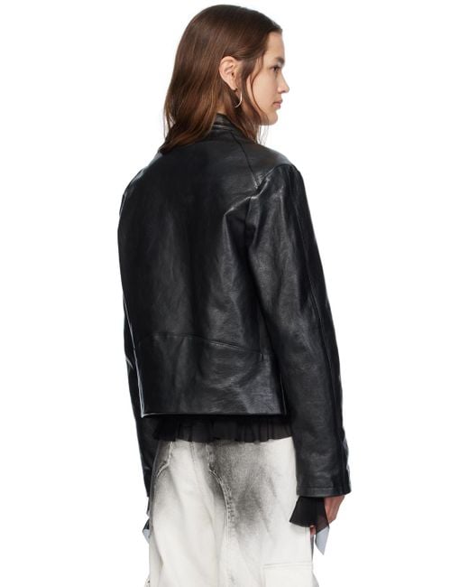 Acne Black Hardware Leather Jacket