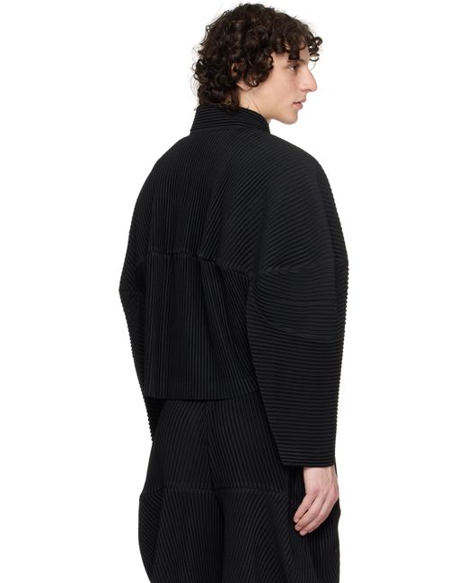 Homme Plissé Issey Miyake Kinetic Sculpture Jacket in Black for