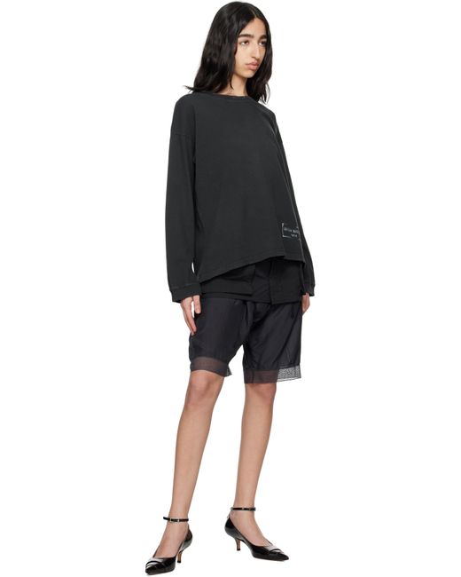 Maison Margiela ブラック Stamp Logo Tシャツ Black