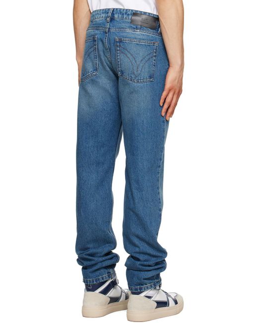 AMI Blue Classic Fit Jeans for men