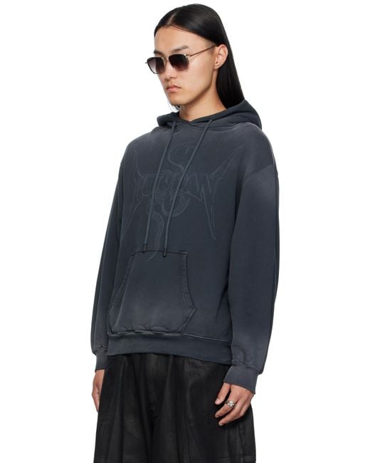 Lu'u Dan Blue Slouch Hoodie for men