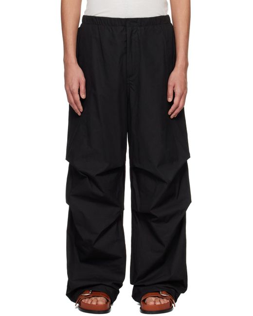 Jil Sander Black Oversized Cargo Pants for men