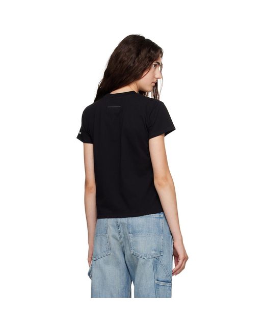 MM6 by Maison Margiela Black Mannequin-Print Cotton Jersey T-Shirt