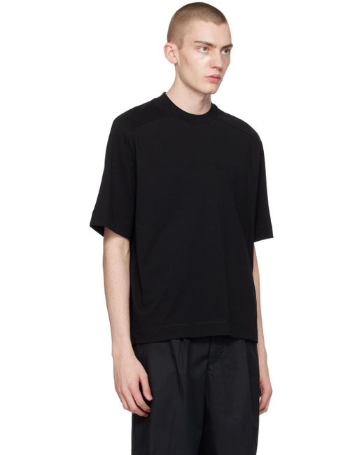 メンズ Emporio Armani エンボスロゴ Tシャツ Black