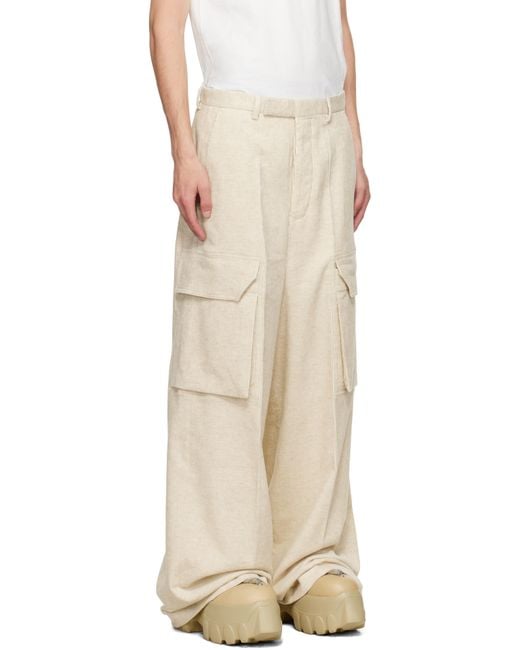 Rick Owens Natural Off- Concordians Firbanks Cargo Pants for men