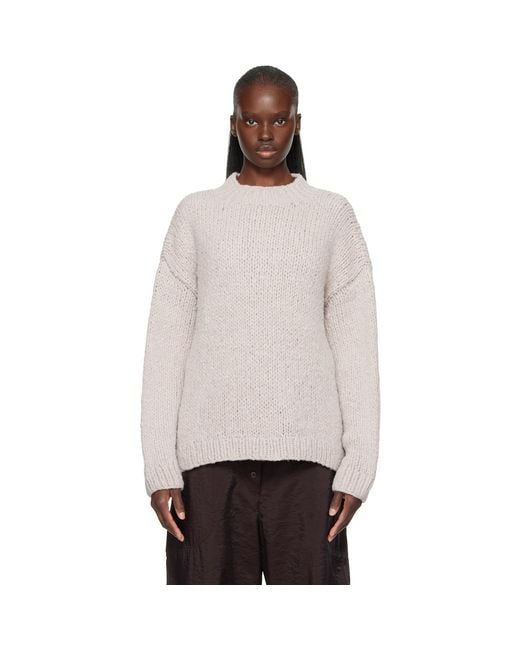 Lauren Manoogian Black Handknit Crewneck Sweater