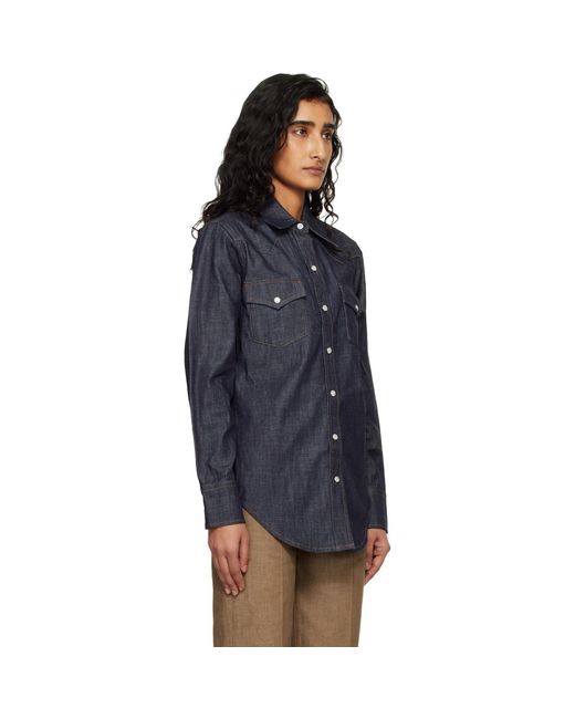 A.P.C. Black Western Denim Shirt