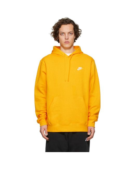 Nike Yellow Club Full-zip Hoodie for men