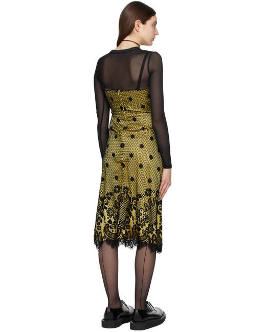 Anna Sui Black Washed Midi Dress